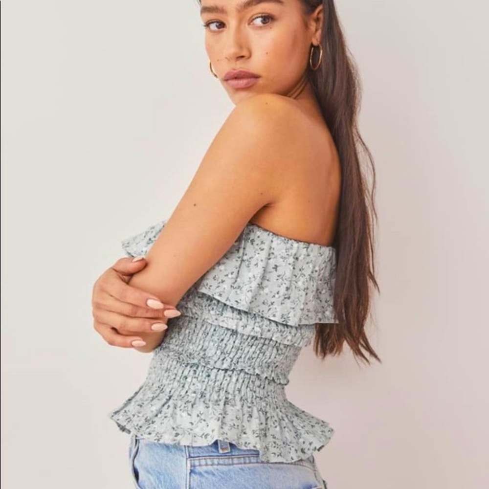 Reformation Millet Linen Top